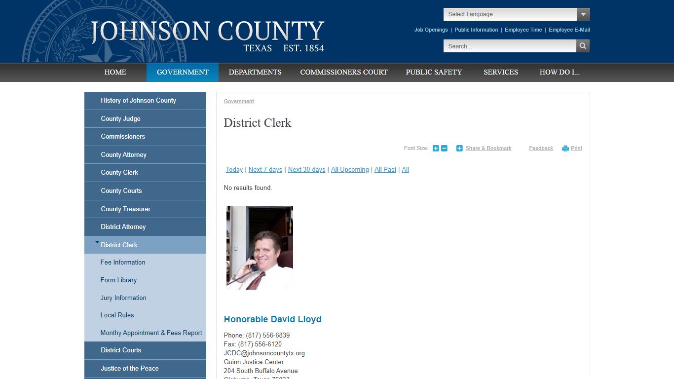 District Clerk | Johnson County, TX